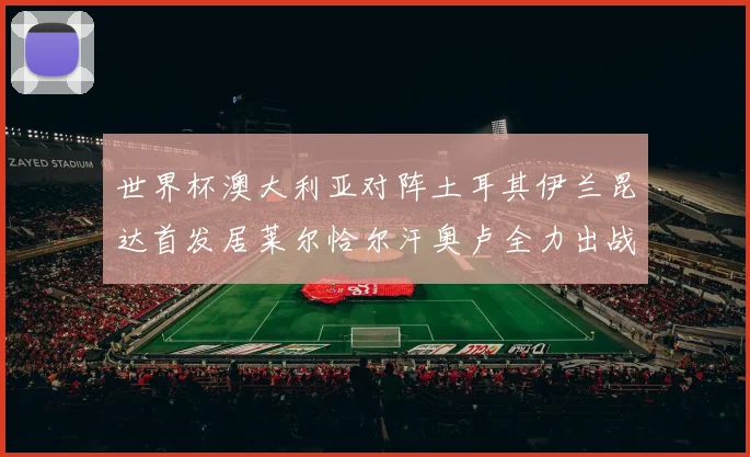 世界杯澳大利亚对阵土耳其伊兰昆达首发居莱尔恰尔汗奥卢全力出战